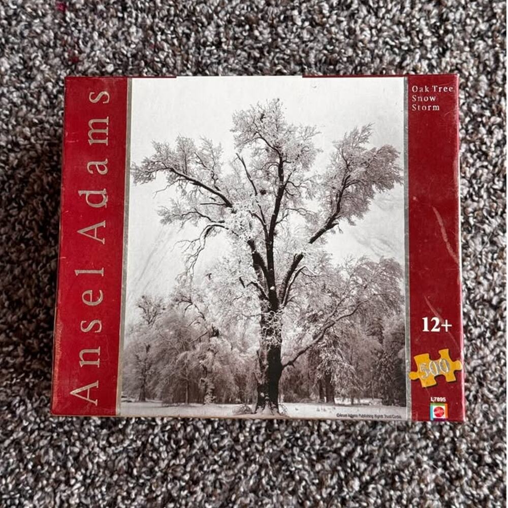 Ansel Adams “Oak Tree Snow Storm” 500-Piece Jigsaw Puzzle Vintage Nature Phot
